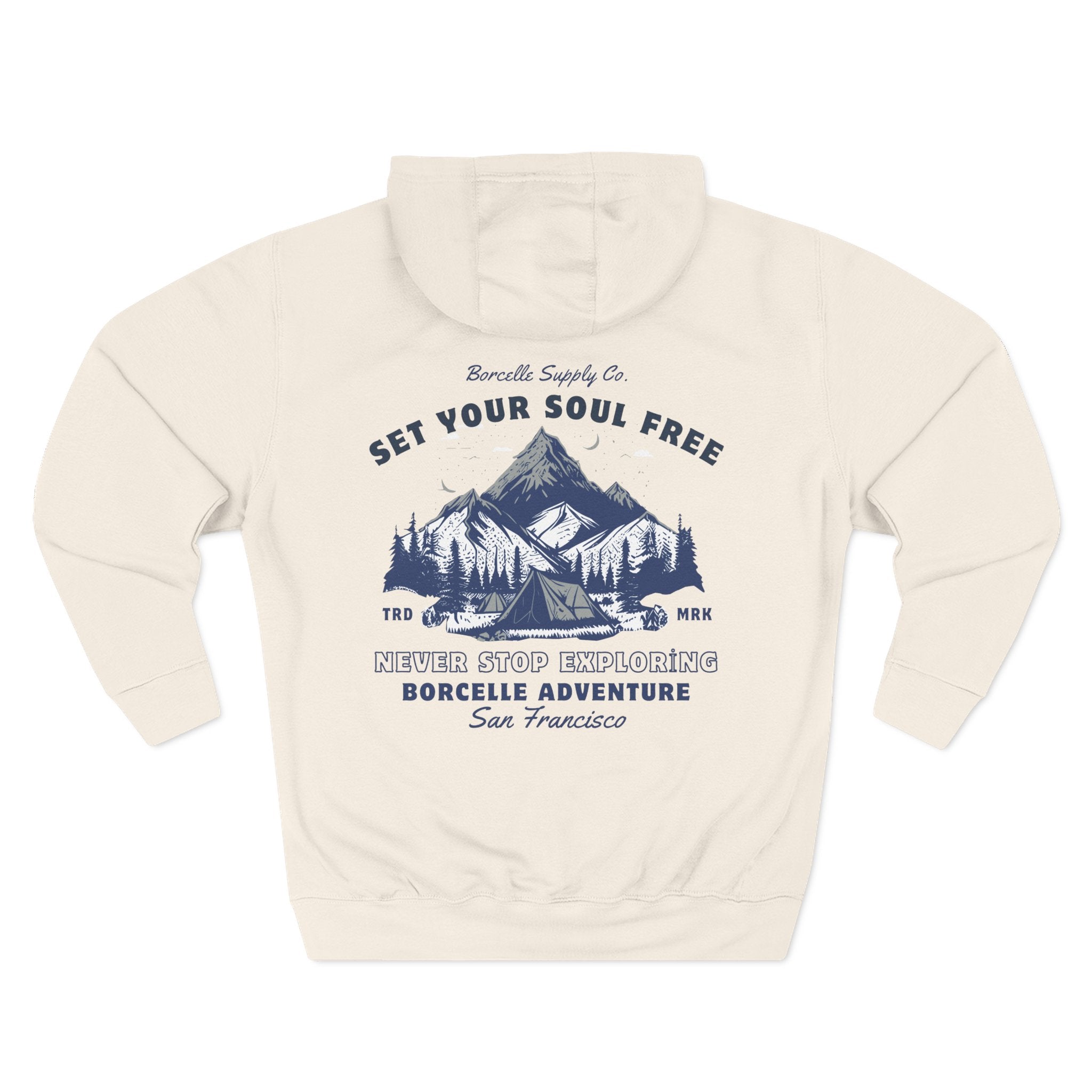 Cozy Mountain Adventure Hoodie | Set Your Soul Free | 1968 Fleece Pullover, Outdoor Gear, Nature Lover Gift, Hiking Apparel, Travel Hoodie