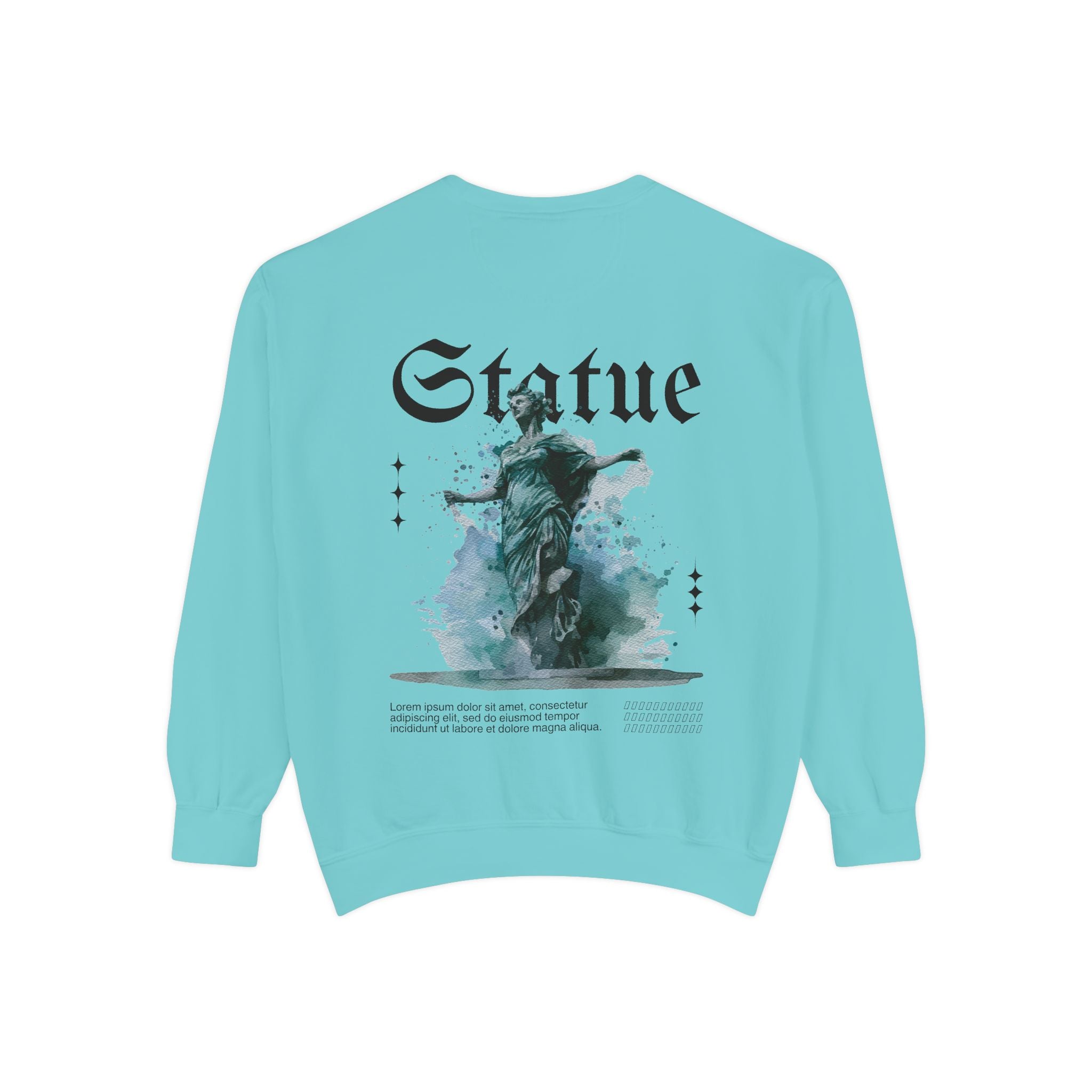 Artistic Garment-Dyed Sweatshirt for Creative Souls, Vintage Graphic Pullover, Perfect Gift for Art Lovers, Statue Design Casual Wear, [...]