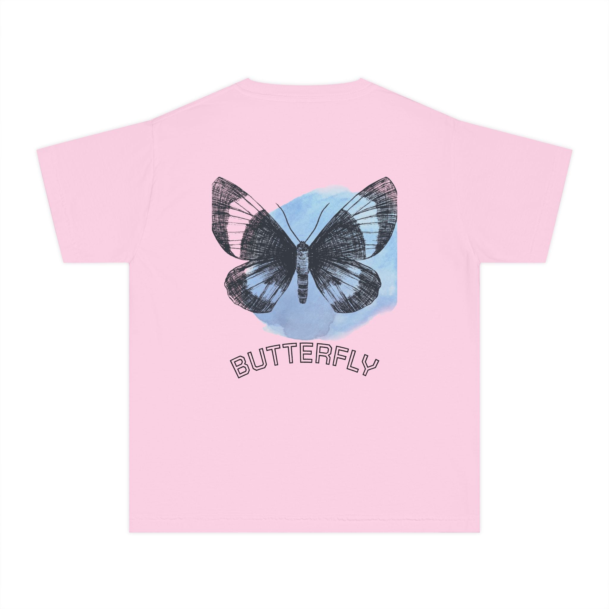 Butterfly Floral Youth Tee with Playful Vibes, Perfect for Spring, Birthdays, Nature Lovers, Gift for Kids, Casual Wear