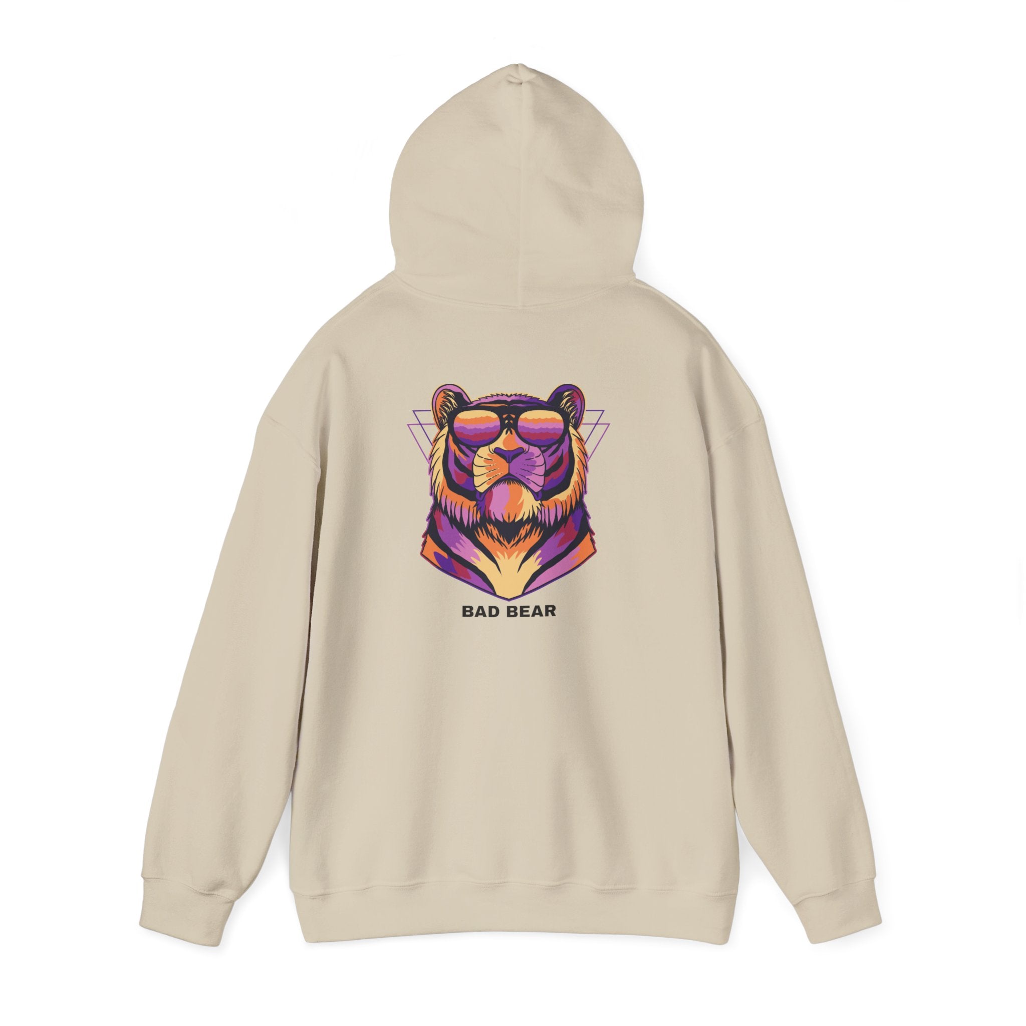 Colorful Graphic Hoodie with Funky Bear Design | Unisex Sweatshirt for Trendy Casual Wear, Gift for Friends, Streetwear Style