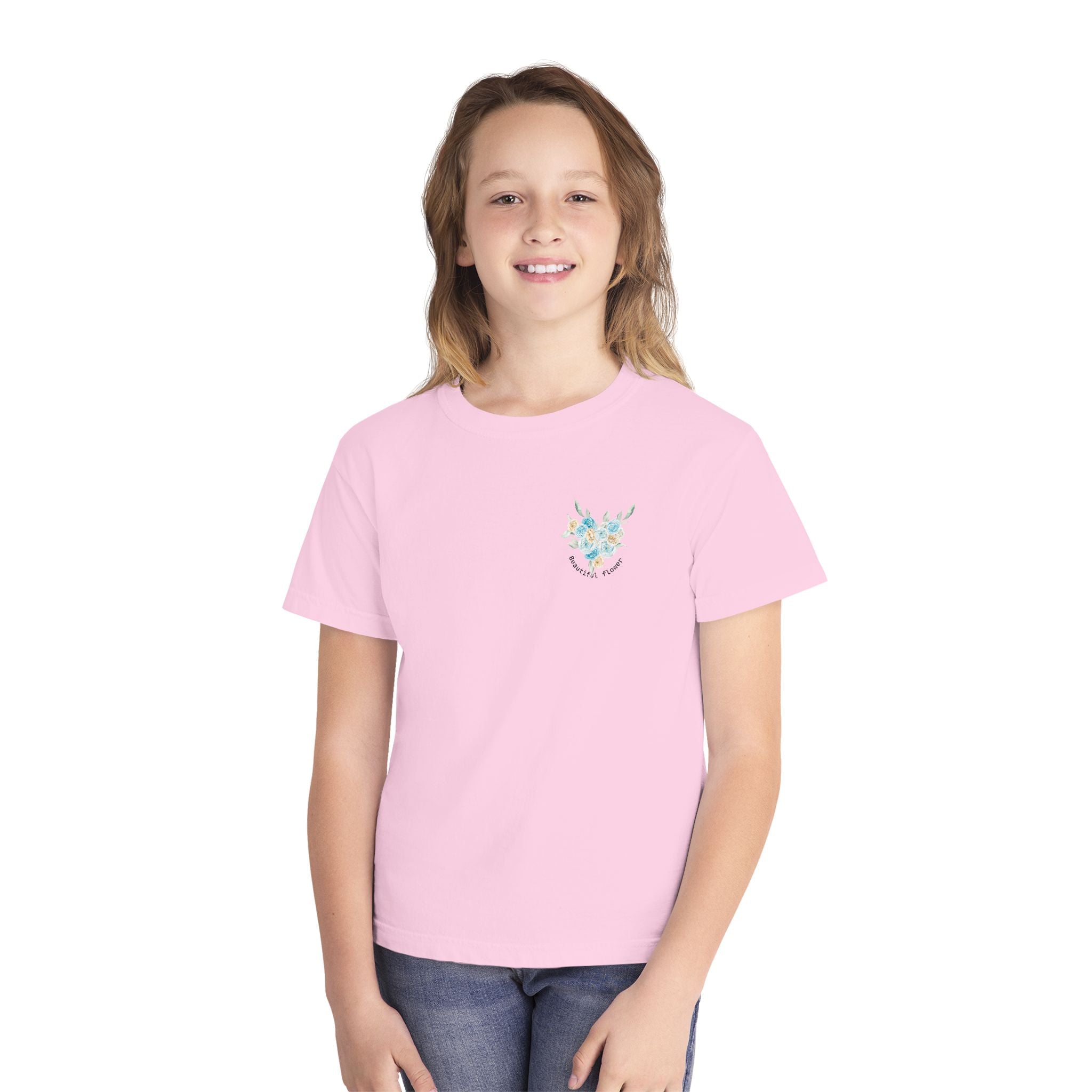 Butterfly Floral Youth Tee with Playful Vibes, Perfect for Spring, Birthdays, Nature Lovers, Gift for Kids, Casual Wear